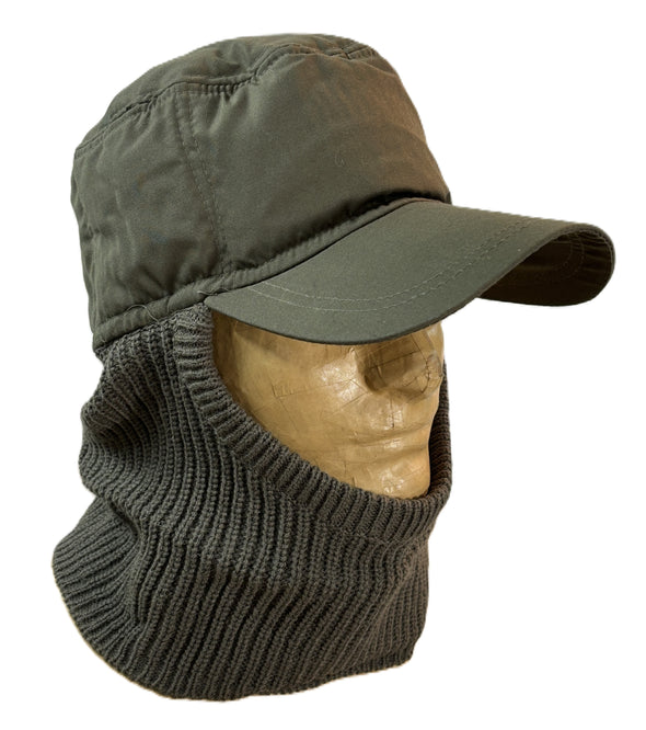 Military Style Cold Weather Hat with Knit Balaclava