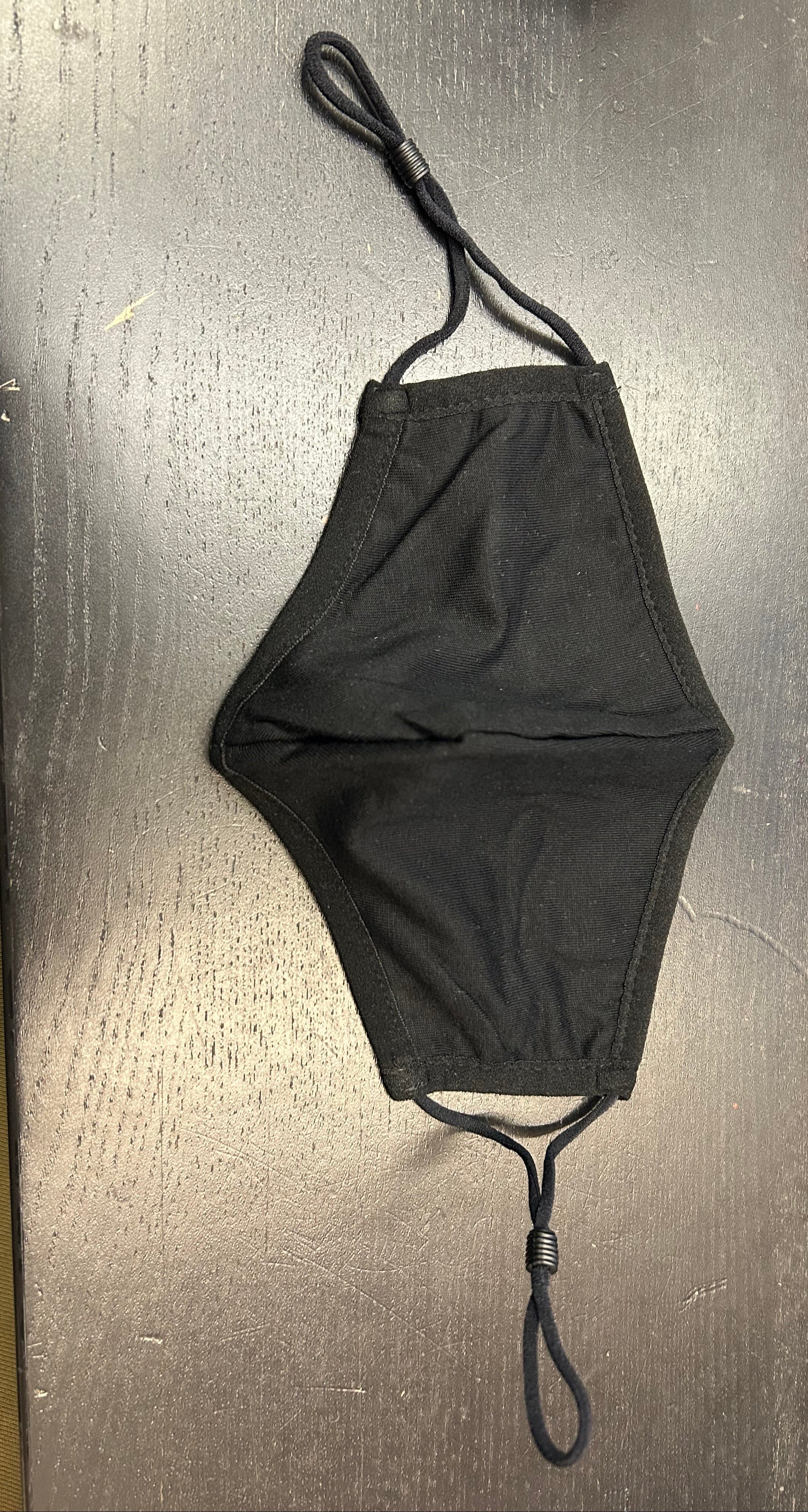 Black Adjustable Reusable Fabric Face Mask - NEW