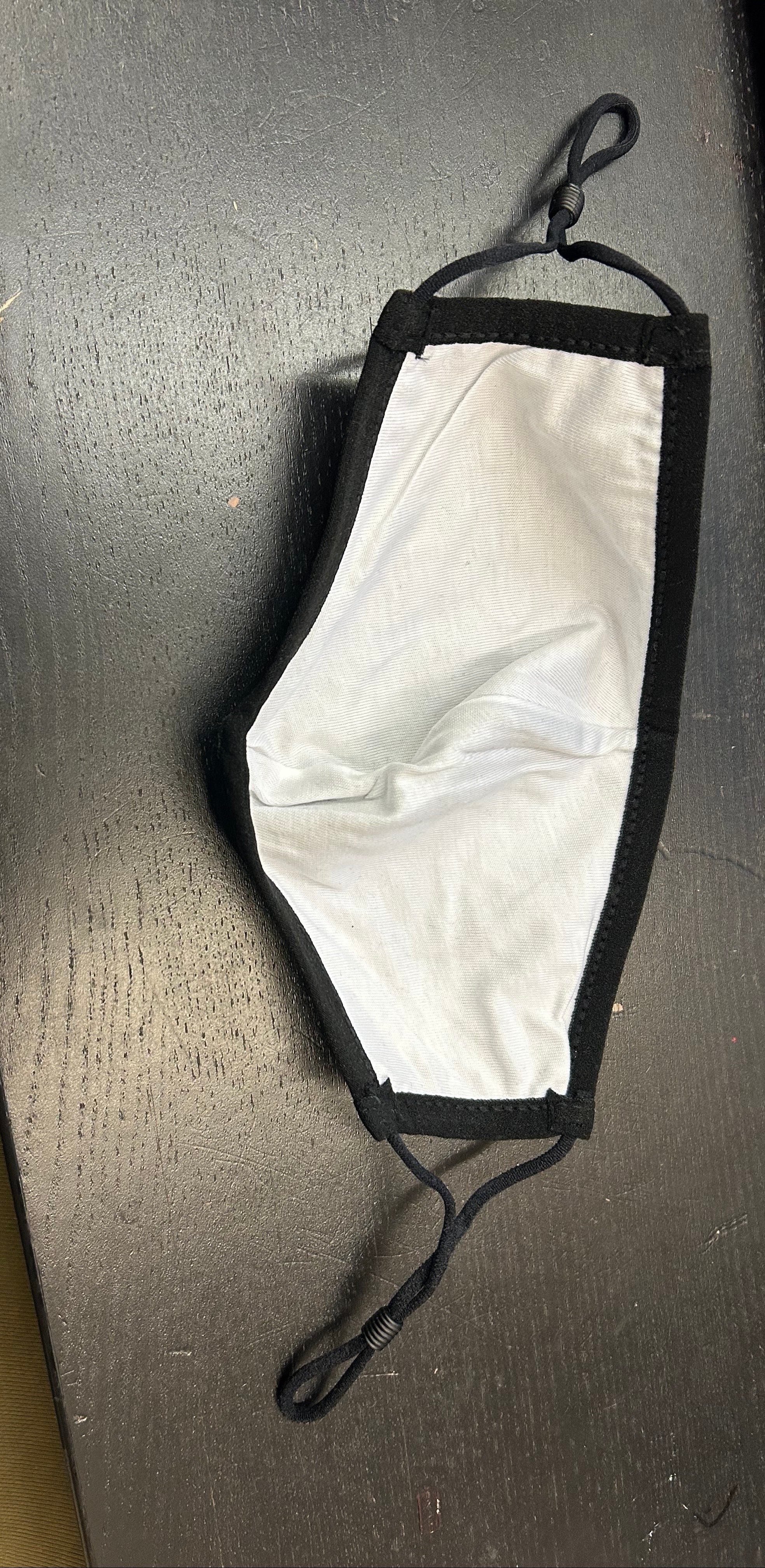 Black Adjustable Reusable Fabric Face Mask - NEW