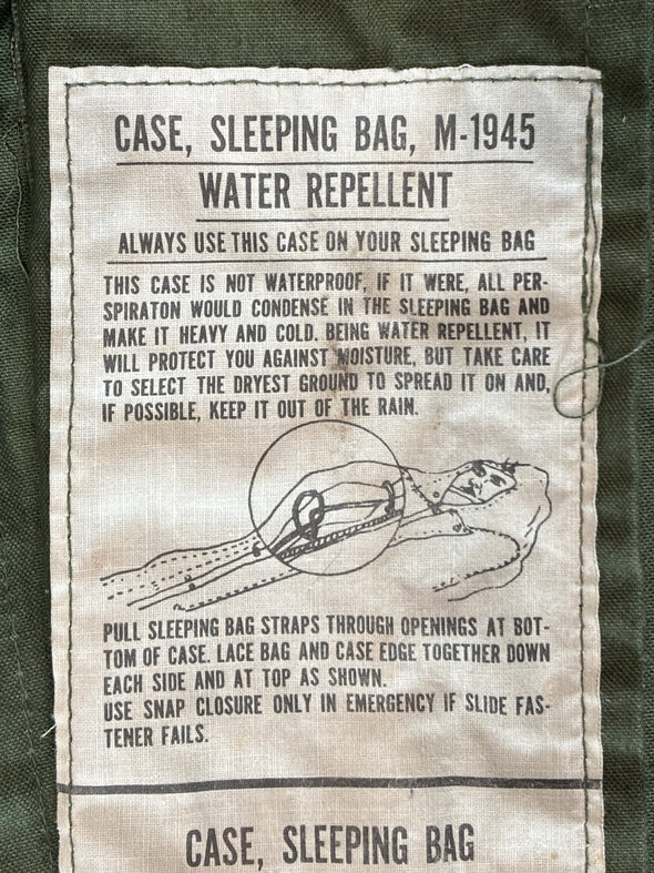 U.S. Issue M-1945 Canvas Sleeping Bag Cover * LOW STOCK & RARE *