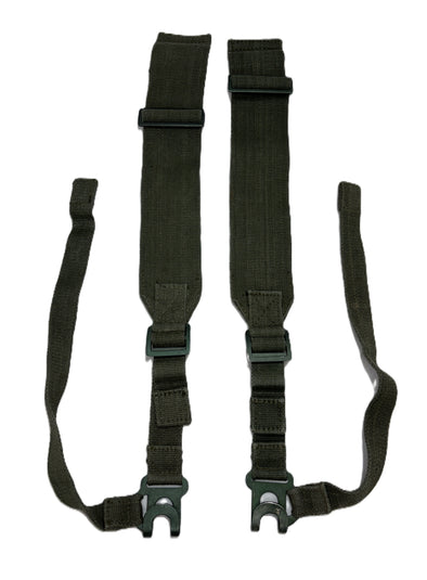 P44 BACK PACK STRAPS Green British Cold War Era *Rare*