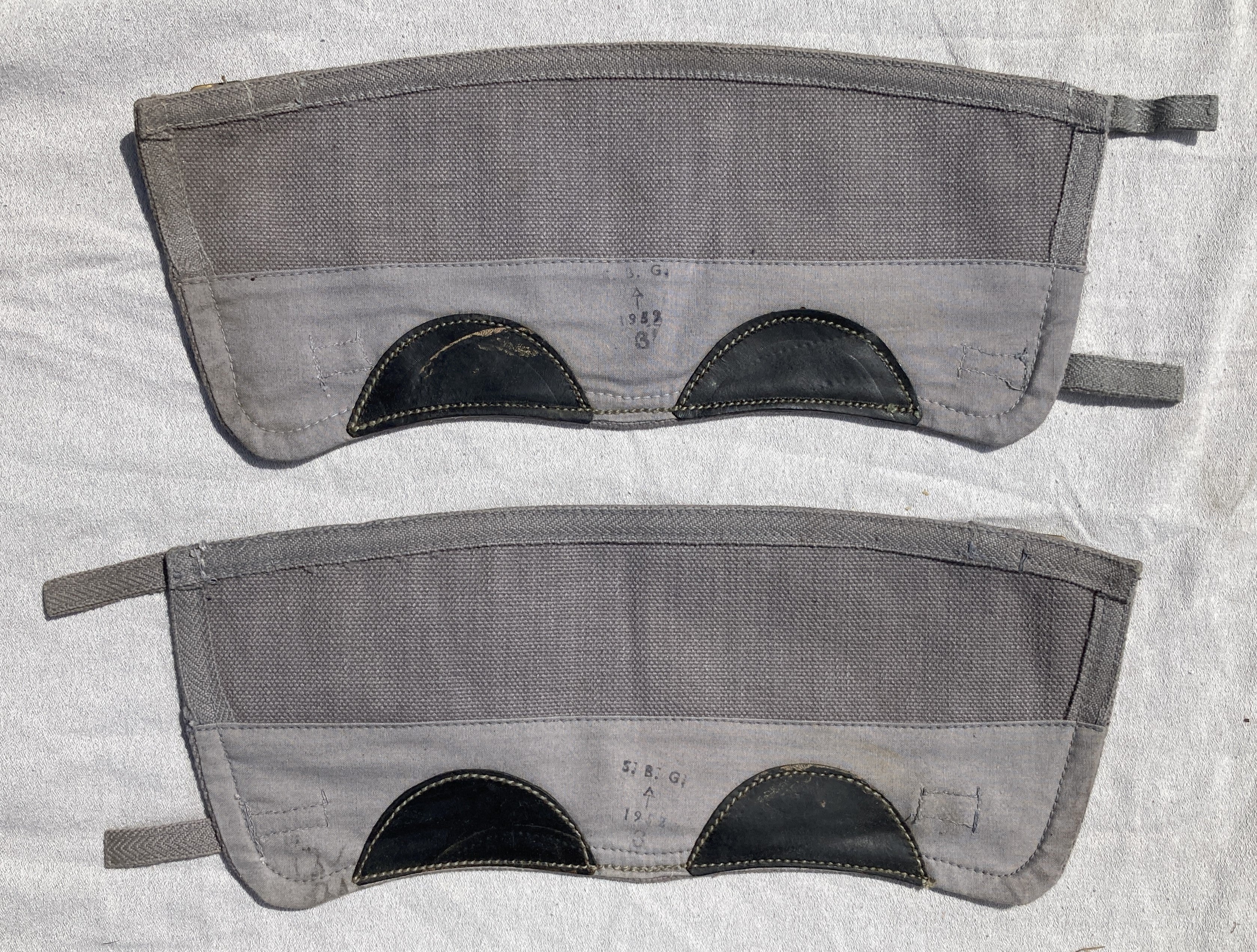 P37 Leggings Blue/Gray Canvas Belgium Post WWII *BOXING*