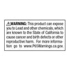 California Prop 65 Chemical Warning Labels