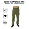 Vintage Style Vietnam Rip-Stop Fatigue Pants