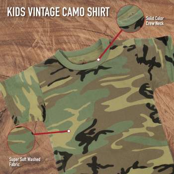 Kids Vintage Style Camo T-Shirt