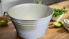 Large White Planter Bucket with Handles by C Wonder