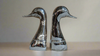 Silver  Duck Bookends *C Wonder* New