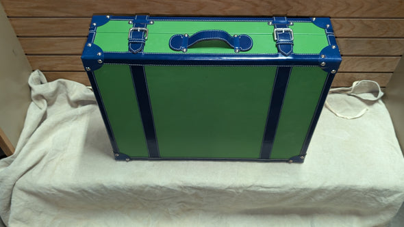 C Wonder Green Leather Decorative Retro Luggage