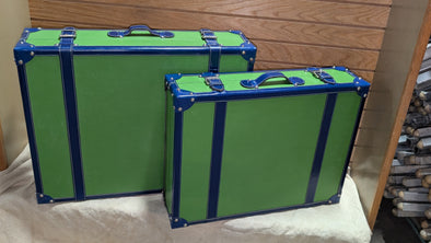 C Wonder Green Leather Decorative Retro Luggage