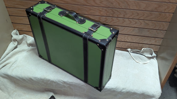 C Wonder Green Leather Decorative Retro Luggage