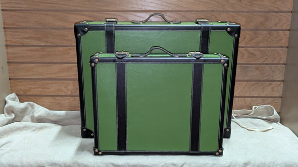 C Wonder Green Leather Decorative Retro Luggage