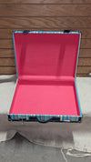 C Wonder Striped Canvas Decorative Retro Luggage