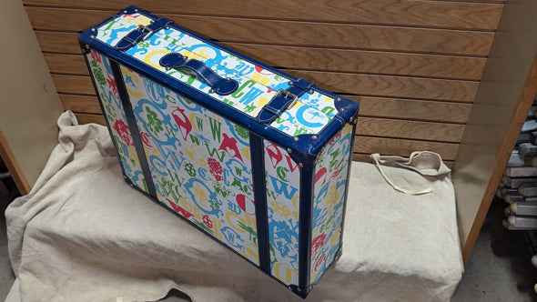 C Wonder Striped Whimsical Decorative Retro Luggage