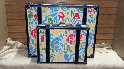 C Wonder Striped Whimsical Decorative Retro Luggage