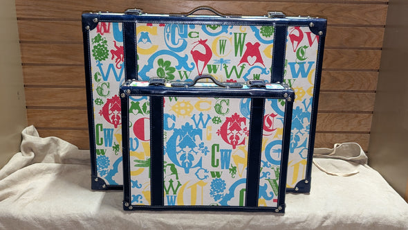 C Wonder Striped Whimsical Decorative Retro Luggage