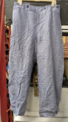 New 60s French Sailor Pants, Ramie Linen *Very Rare and New with Suspenders*