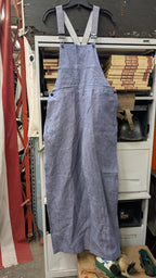 New 60s French Sailor Pants, Ramie Linen *Very Rare and New with Suspenders*