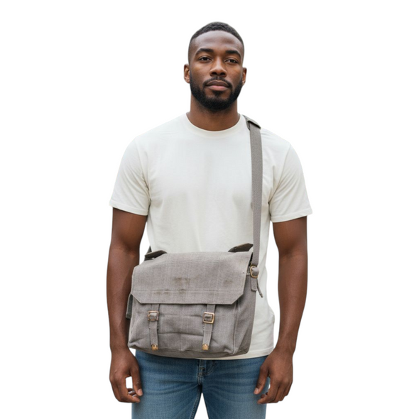 Vintage Post-WWII Belgium P37 Blue-Gray Haversack (Straps Sold Separately)