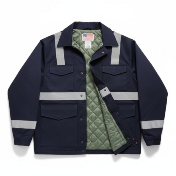 Dakota Outerwear Co. Insulated Fire Resistant Jacket with Reflectors *New*