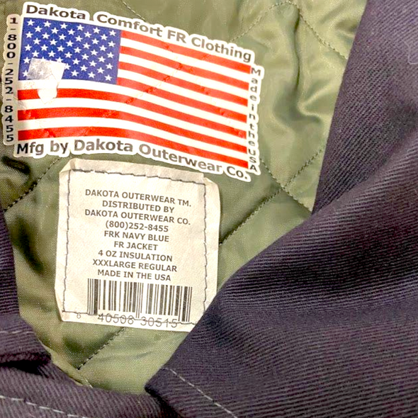 Dakota Outerwear Co. Insulated Fire Resistant Jacket with Reflectors *New*