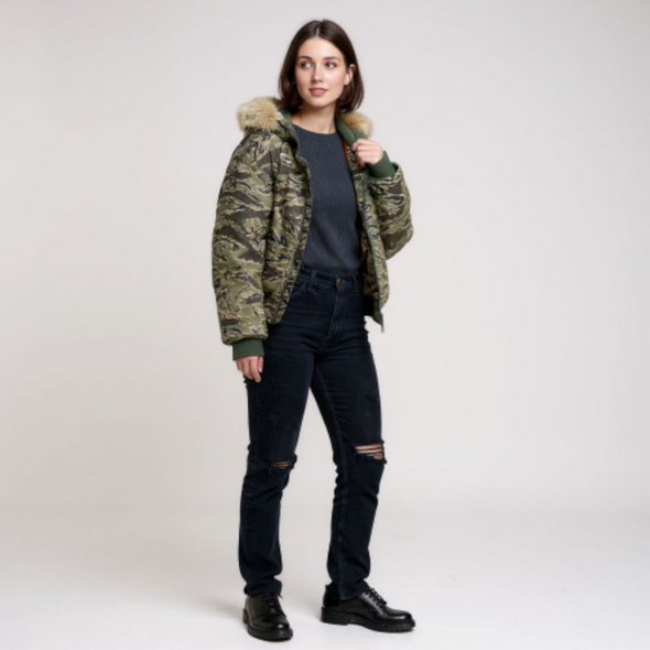 Dakota Outerwear Co. N-2B Parka ABU Camo with Faux Fur Lined Hood *New*