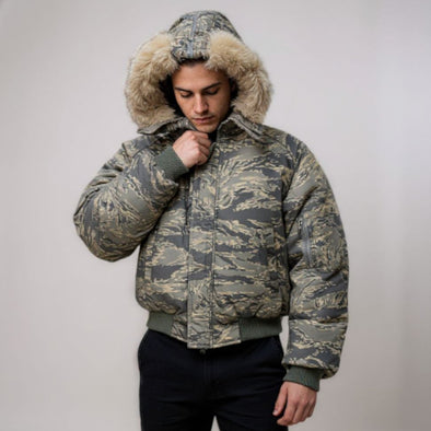 Dakota Outerwear Co. N-2B Parka ABU Camo with Faux Fur Lined Hood *New*