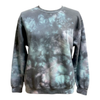 Fleece Crewneck Sweatshirt Pacific Black, Teal, Pink Tie Dye
