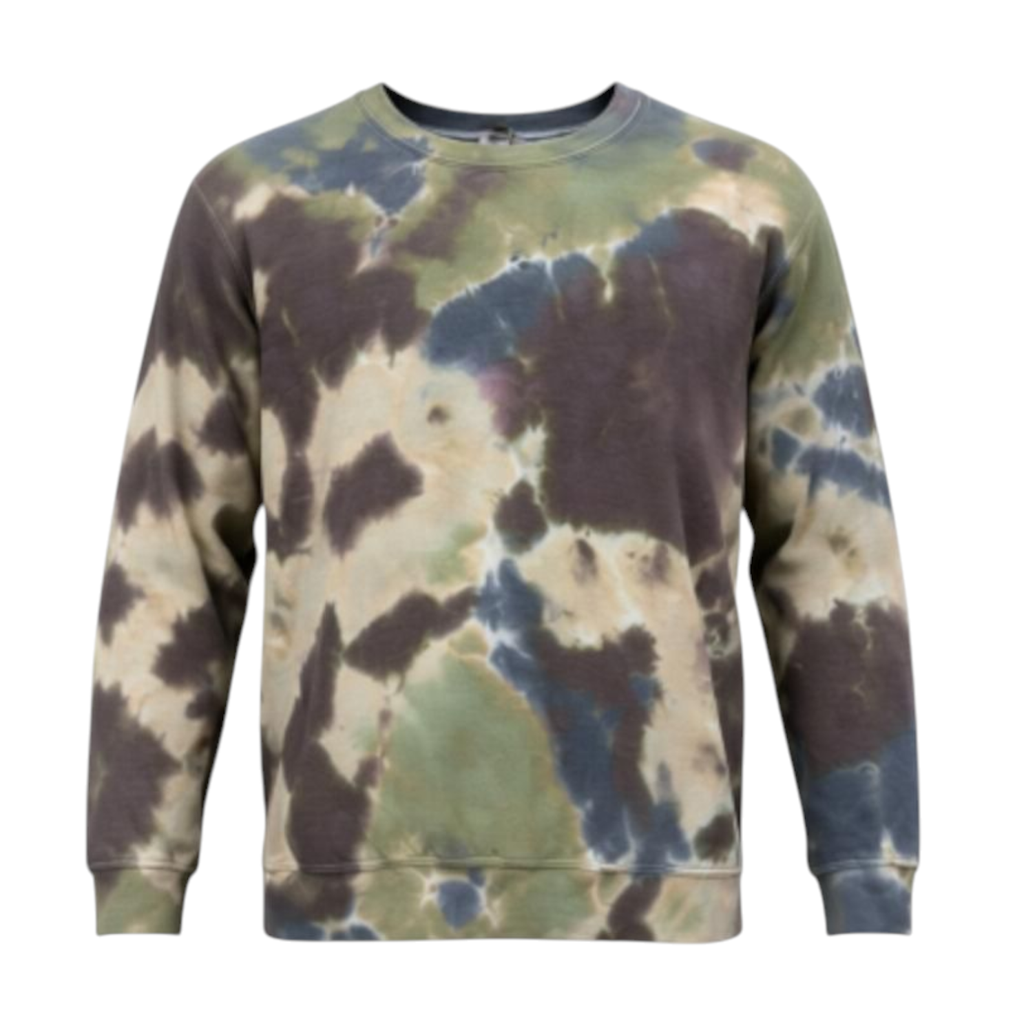Fleece Crewneck Sweatshirt Yosemite Green, Brown, Navy, Cream Tie Dye *Limited*