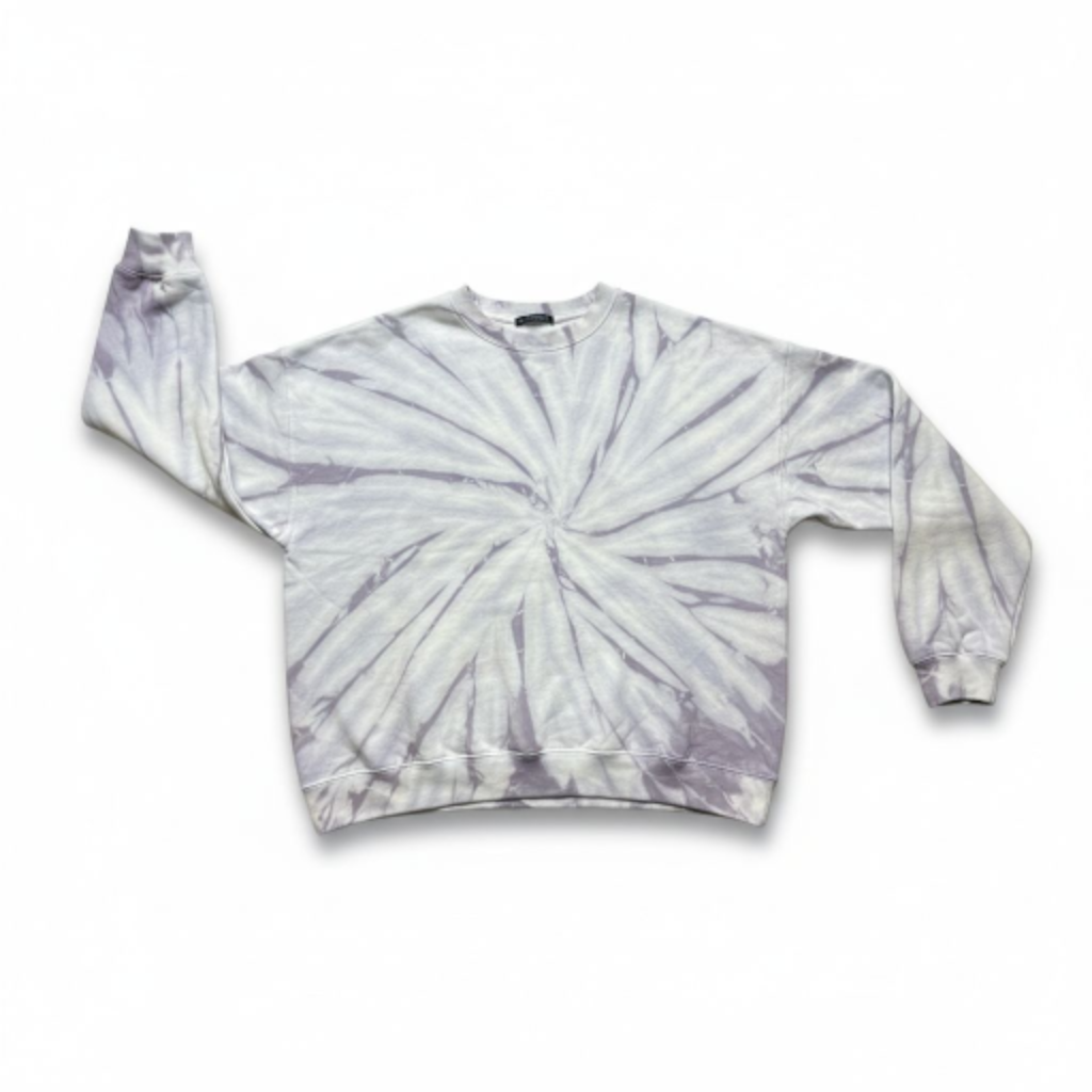 Fleece Crewneck Sweatshirt Lilac Tie Dye