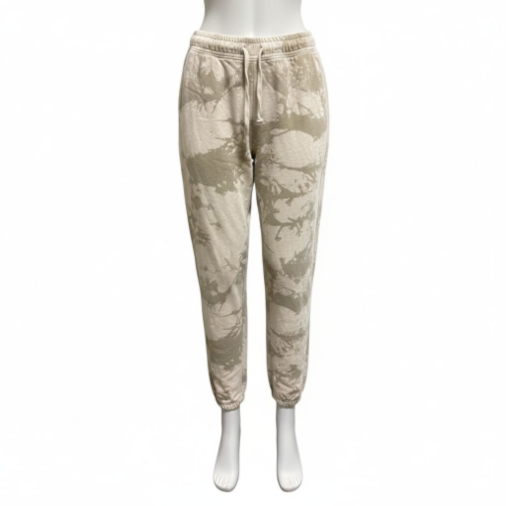 Fleece Crush Sweatpants Joggers Coyote Tan Tie-Dye