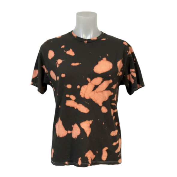 Preshrunk Cotton Bleach Wash T-Shirt Gobi Black and Tan 676 SSGDBW