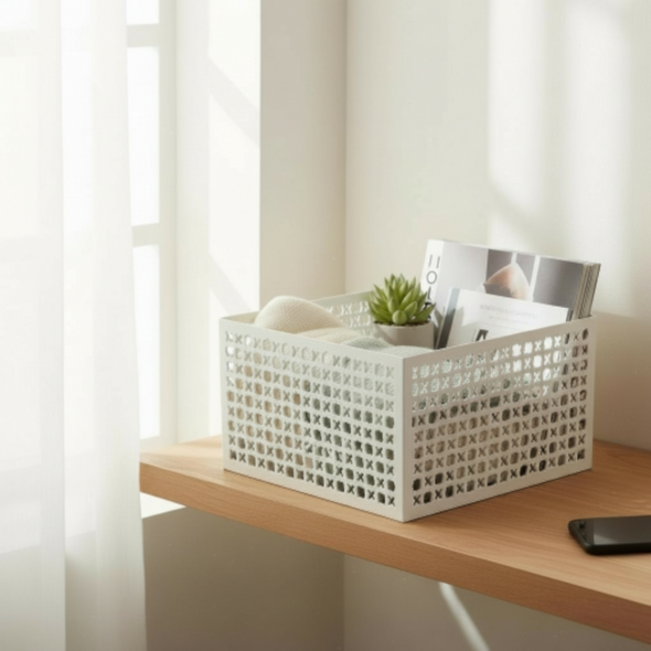 C. Wonder XOXO White Metal Basket