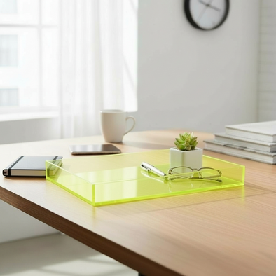 C. Wonder Neon Yellow Acrylic Display Valet Tray