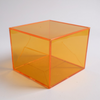 C. Wonder Neon Orange Acrylic Cube Display Case