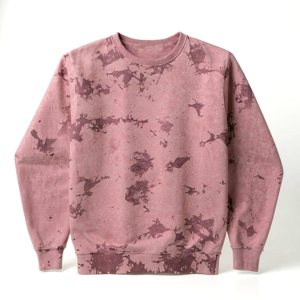 Fleece Crush Crewneck Sweatshirt Quartz Pink Tie Dye 701 681VR