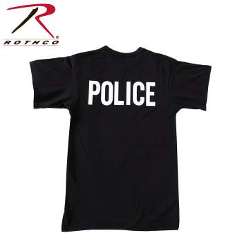 Imperfect 2-Sided T-Shirt / Police - Black