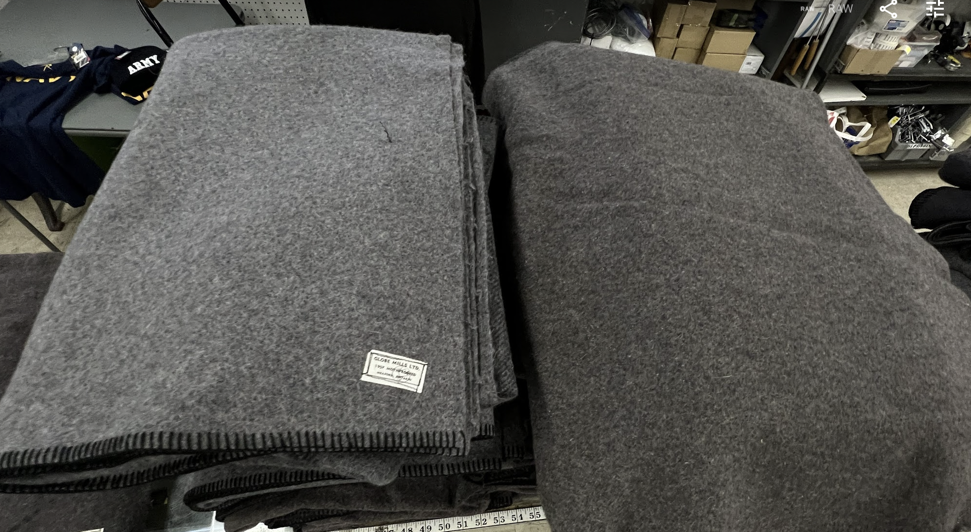 Authentic 1950's Canadian Civil Defense Wool Blanket, Brand New *Very RARE*