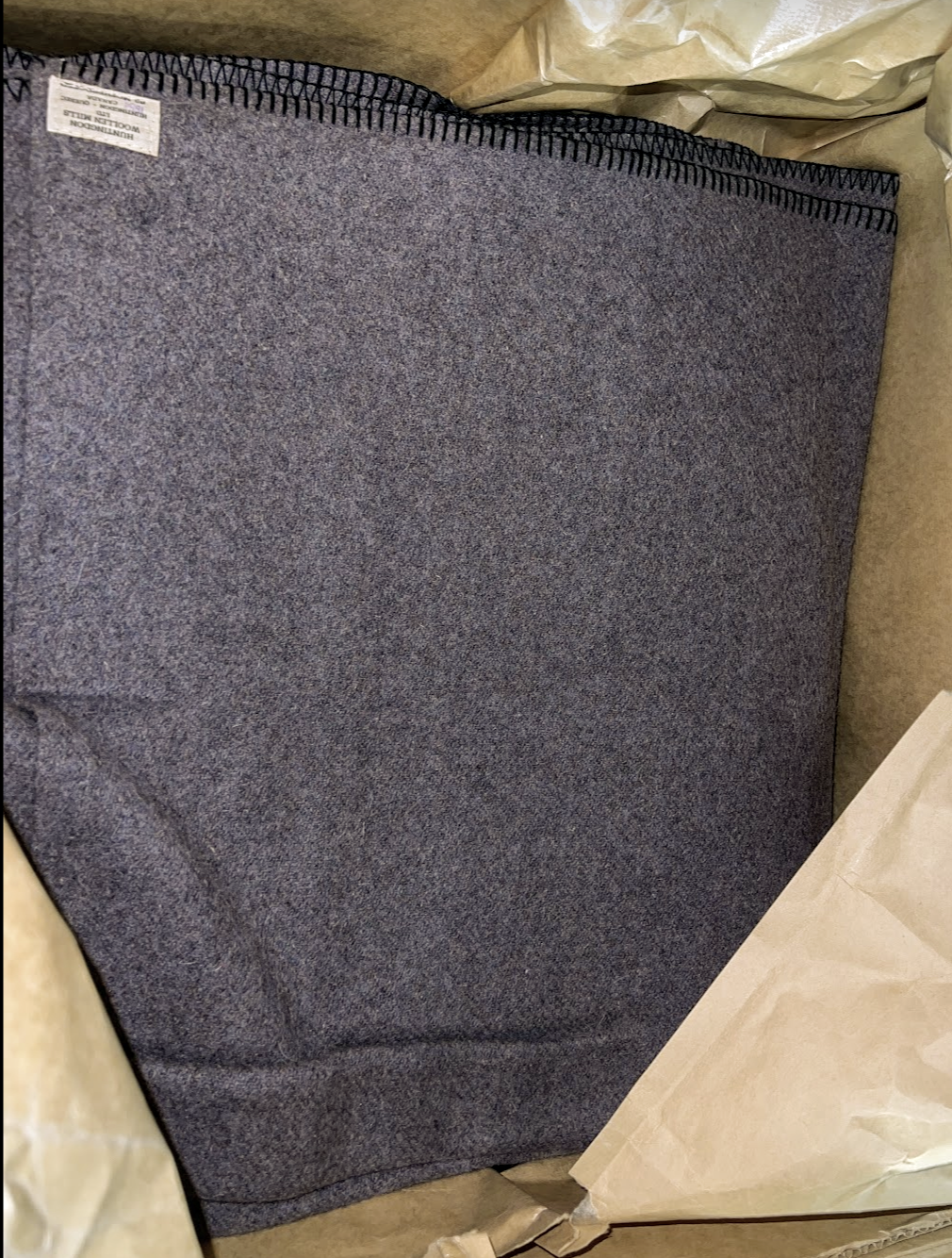 Authentic 1950's Canadian Civil Defense Wool Blanket, Brand New *Very RARE*