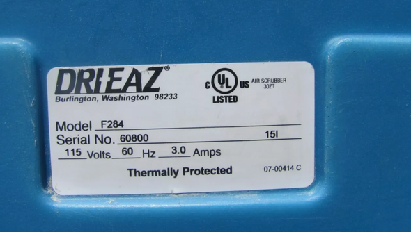 Dri-Eaz Industrial HEPA 500 Air Scrubber - GREAT BUY / FREE US SHIPPING