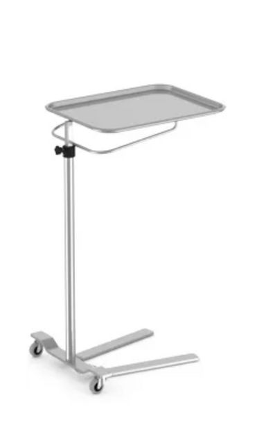 Mayo Type Stand, Stainless Steel, Foot Operated, 20" x 25" Tray