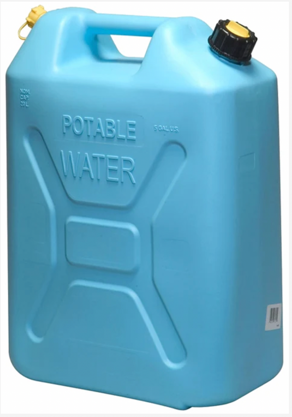 Scepter 04933 Water Container, 5 gal Capacity, 20 L, Polyethylene, Light Blue, New Out of Box