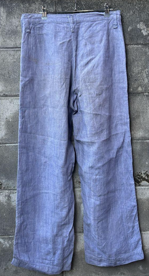 60s French Army Sailor Pants, Ramie Linen *Rare and New*