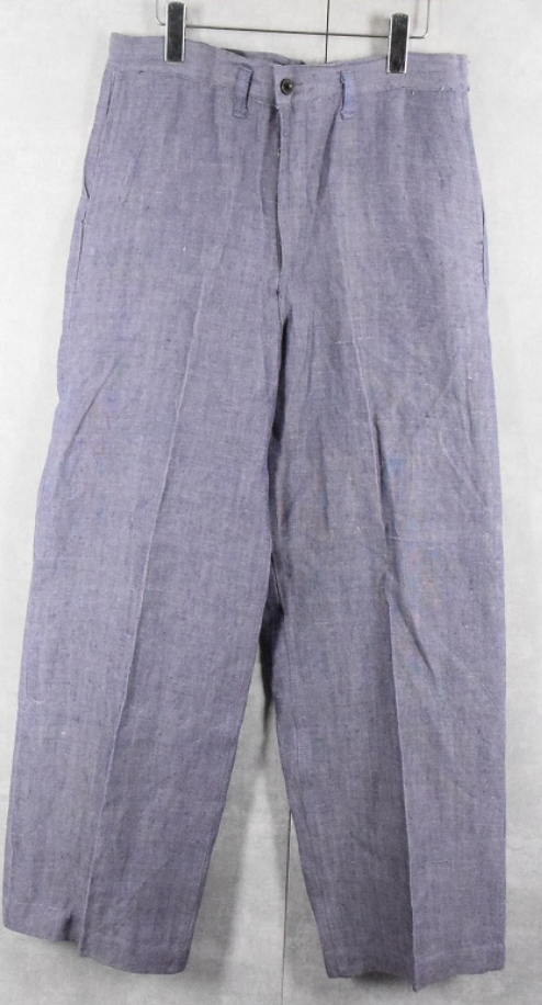 60s French Army Sailor Pants, Ramie Linen *Rare and New*