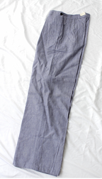 60s French Army Sailor Pants, Ramie Linen *Rare and New*