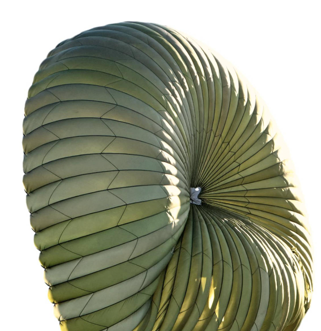 Vintage US Military Green 64 FT Diameter G-12 Cargo Parachute