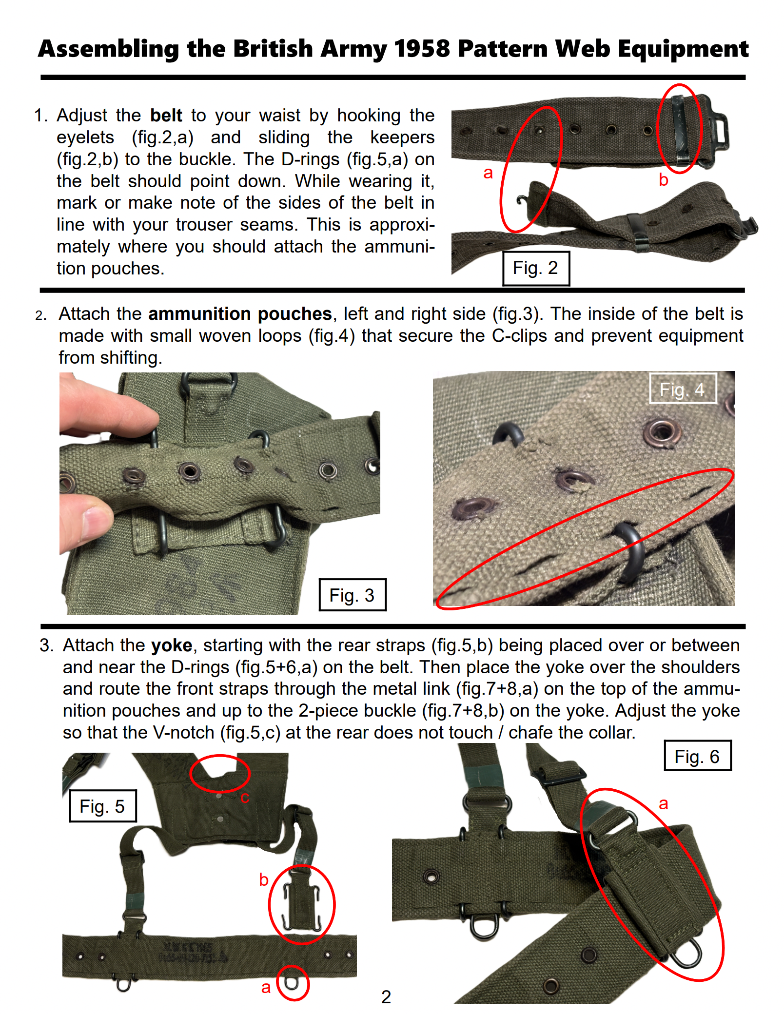 P58 Web Equipment Set Green British Cold War Era