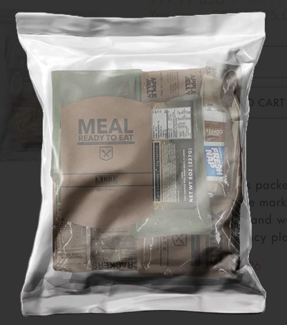 XMRE LITE - Meals Ready to Eat - Made in the USA
