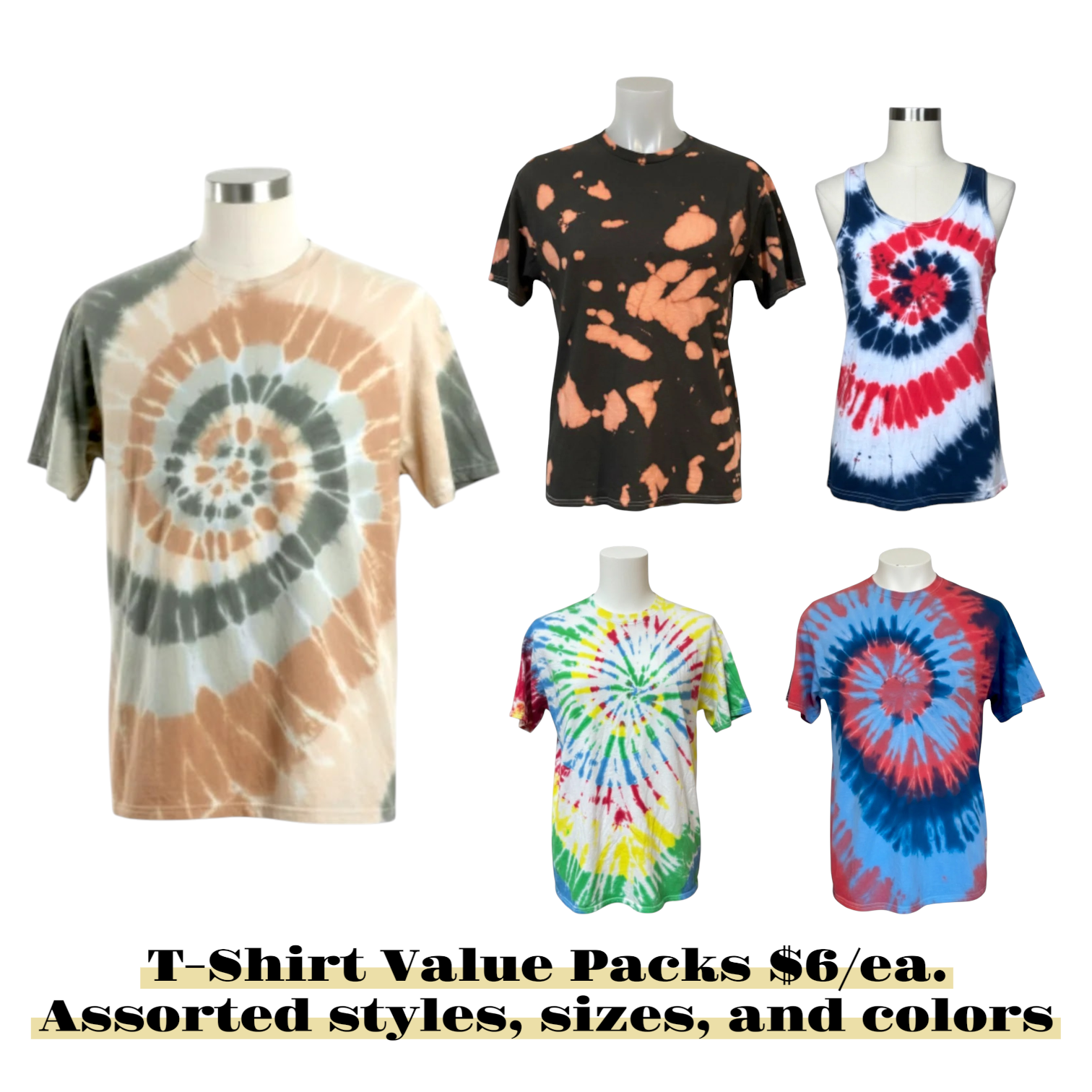 CamoDYED T-Shirts Value Pack / 10 Assorted Pieces