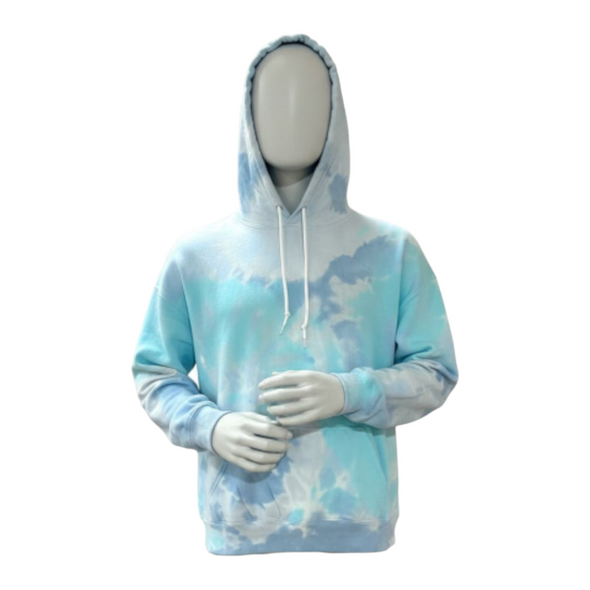Fleece Blended Hoodie Turquoise Dream Blue Tie Dye 563 680VR