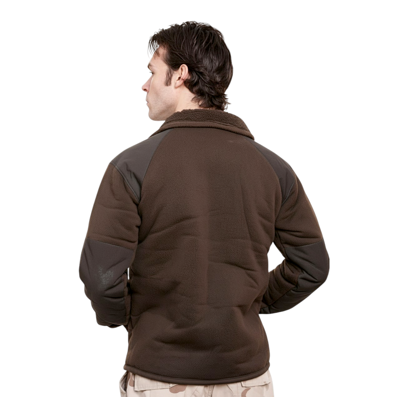 US Military 90's Cold Weather Sherpa Bear Fleece Jacket / Brown / Issued